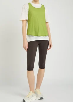 Lena stretch-jersey capri leggings