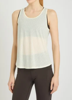 Leni perforated stretch-jersey tank top