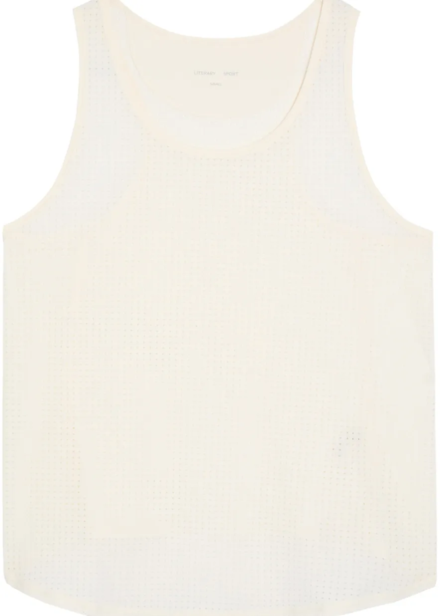 Leni perforated stretch-jersey tank top