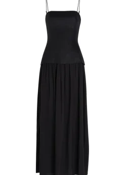 Lenise linen and jersey maxi dress