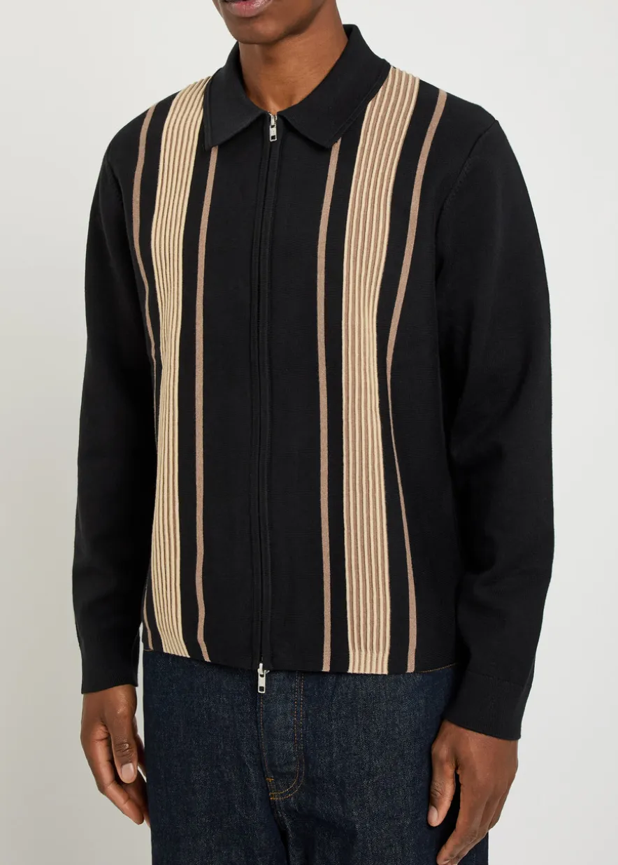 Lennox striped cotton and cashmere-blend jumper