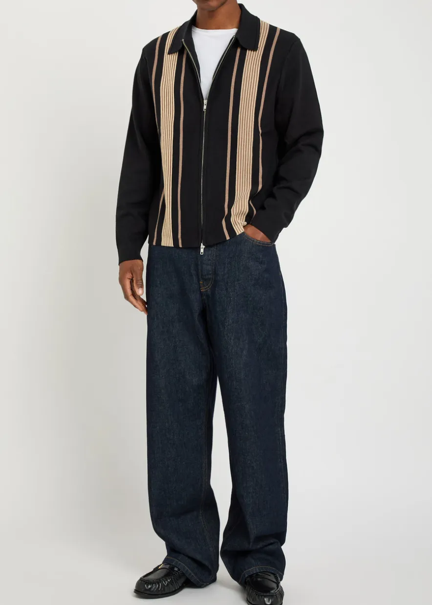 Lennox striped cotton and cashmere-blend jumper