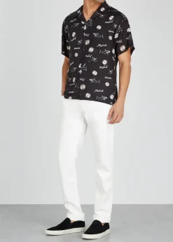 Lennox white slim-leg jeans