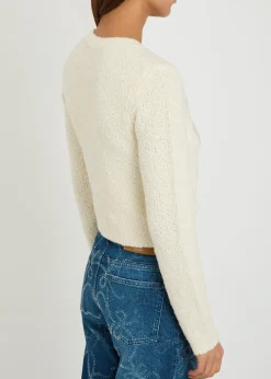 Leocadia embellished wool-blend cardigan