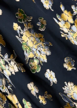 Leon floral one-shoulder chiffon midi dress