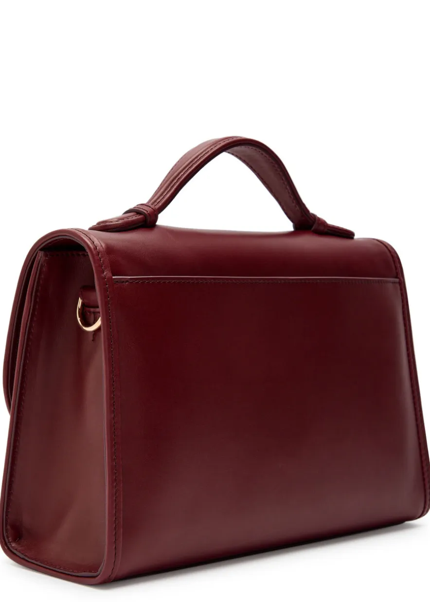Leonora medium leather top handle bag