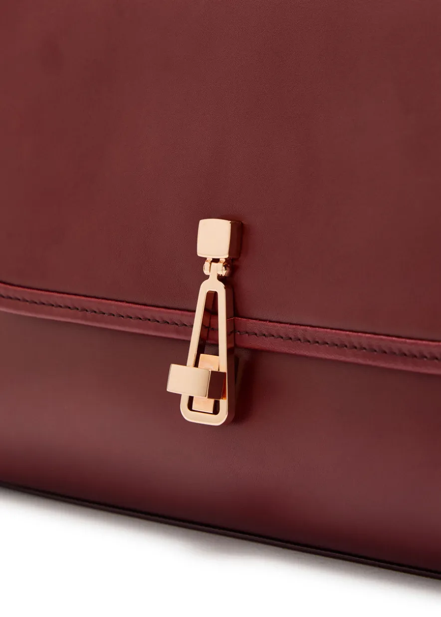Leonora medium leather top handle bag