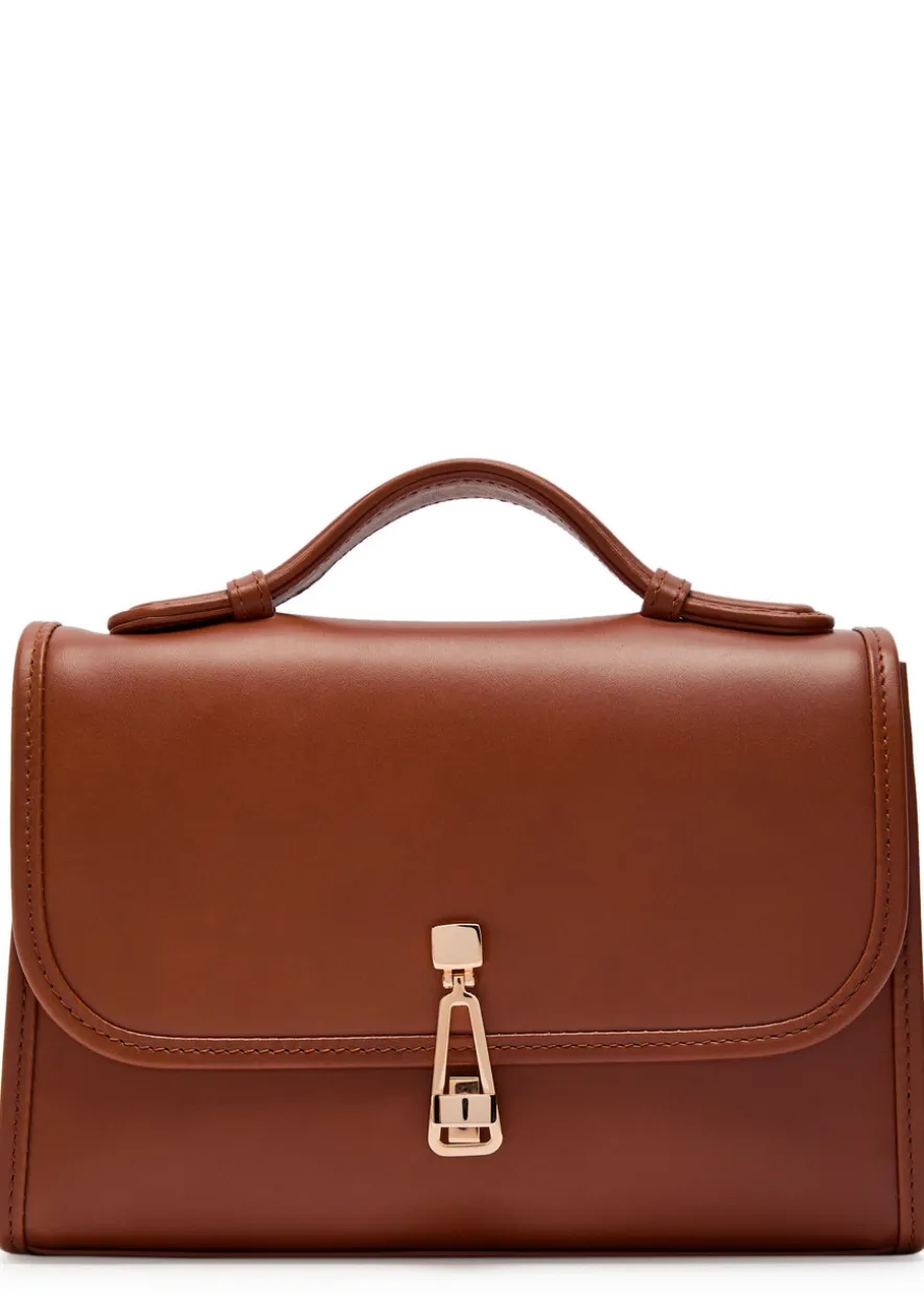 Leonora small leather top handle bag