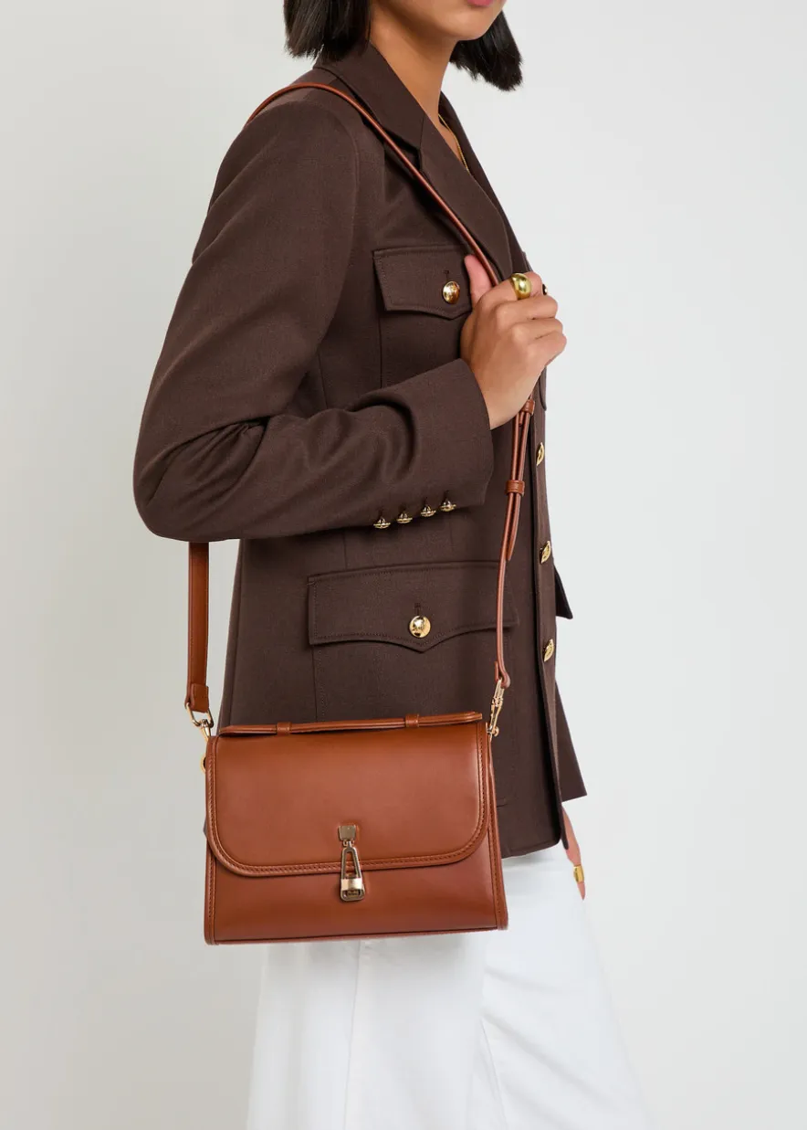 Leonora small leather top handle bag