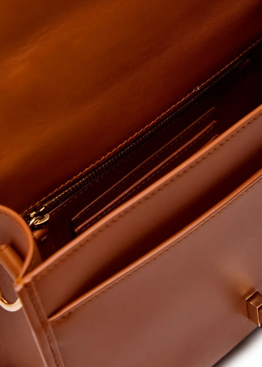 Leonora small leather top handle bag