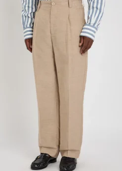 Le Pantalon Croisiere straight-leg linen-blend trousers