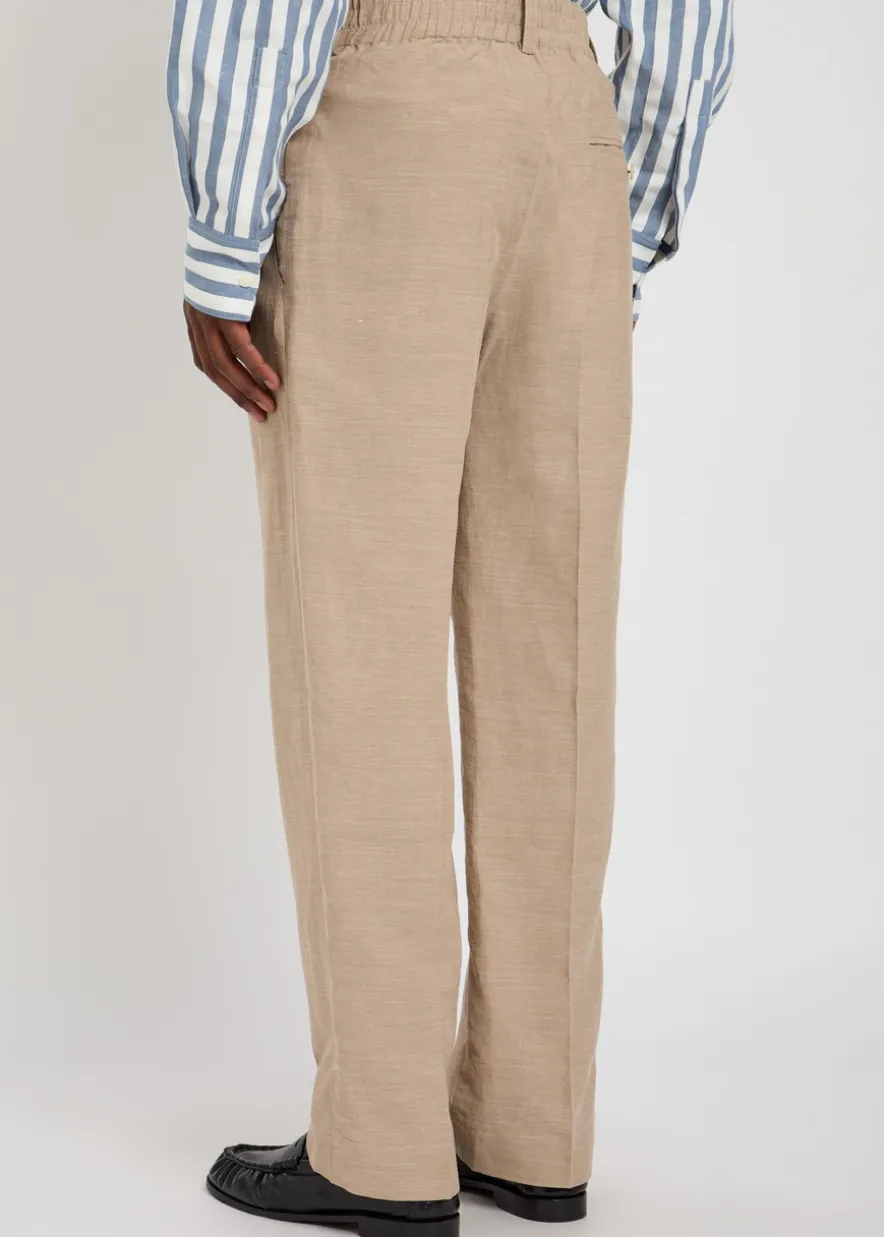Le Pantalon Croisiere straight-leg linen-blend trousers