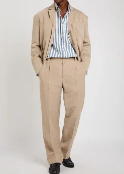 Le Pantalon Croisiere straight-leg linen-blend trousers