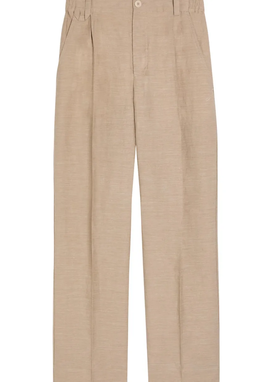 Le Pantalon Croisiere straight-leg linen-blend trousers
