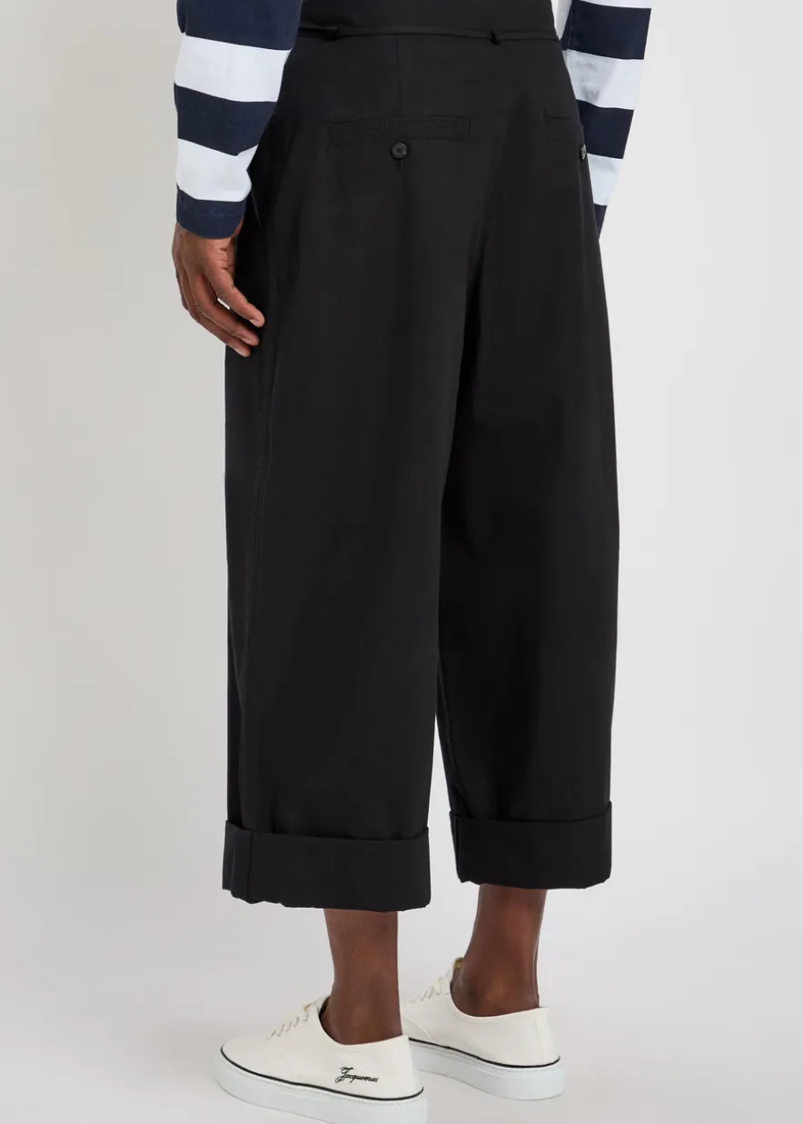 Le Pantalon Marin cropped wide-leg trousers