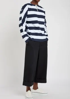 Le Pantalon Marin cropped wide-leg trousers