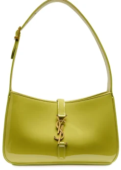 Le 5 á 7 patent leather shoulder bag