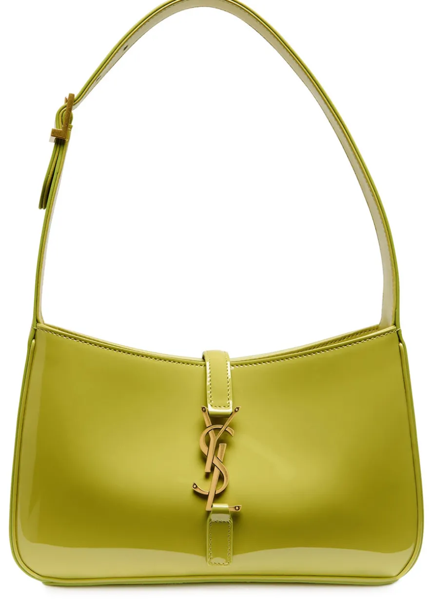 Le 5 á 7 patent leather shoulder bag
