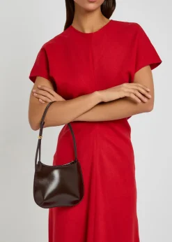 Le Petit Bisou glossed leather shoulder bag
