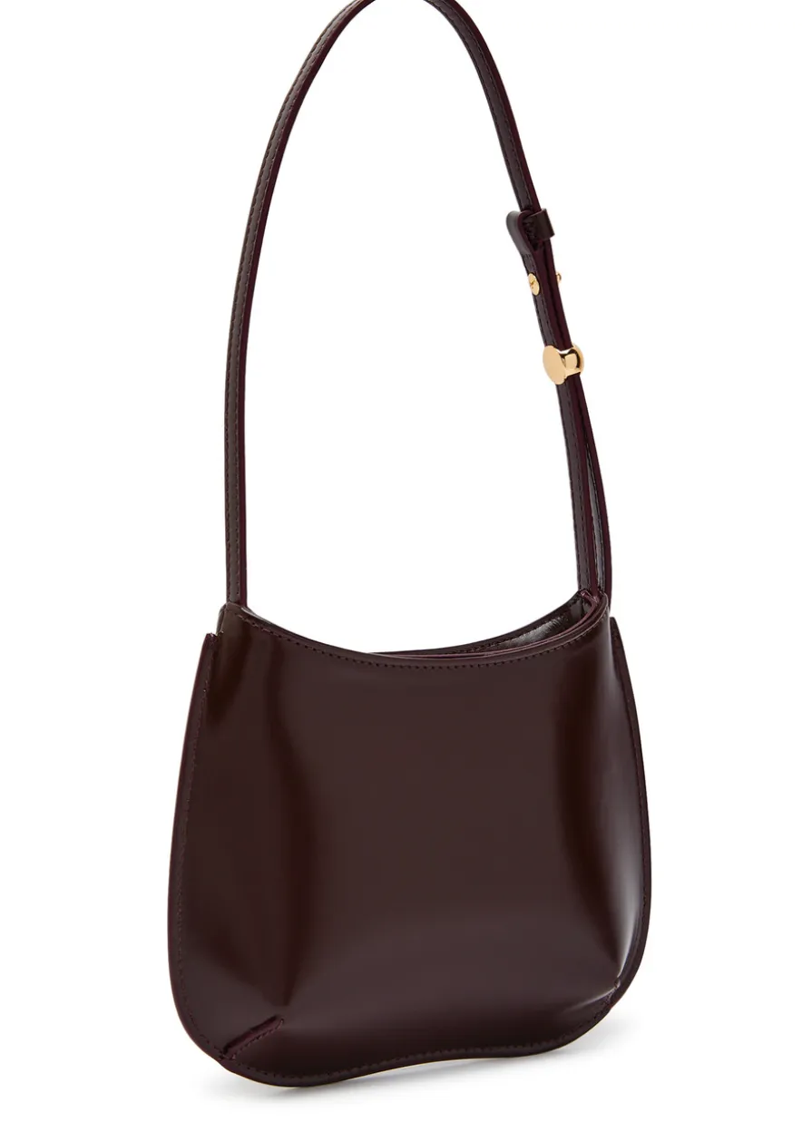 Le Petit Bisou glossed leather shoulder bag