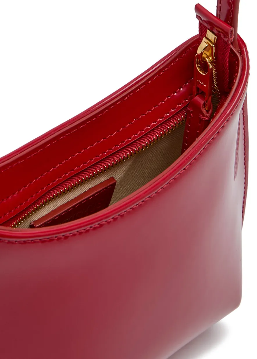 Le Petit Bisou glossed leather shoulder bag