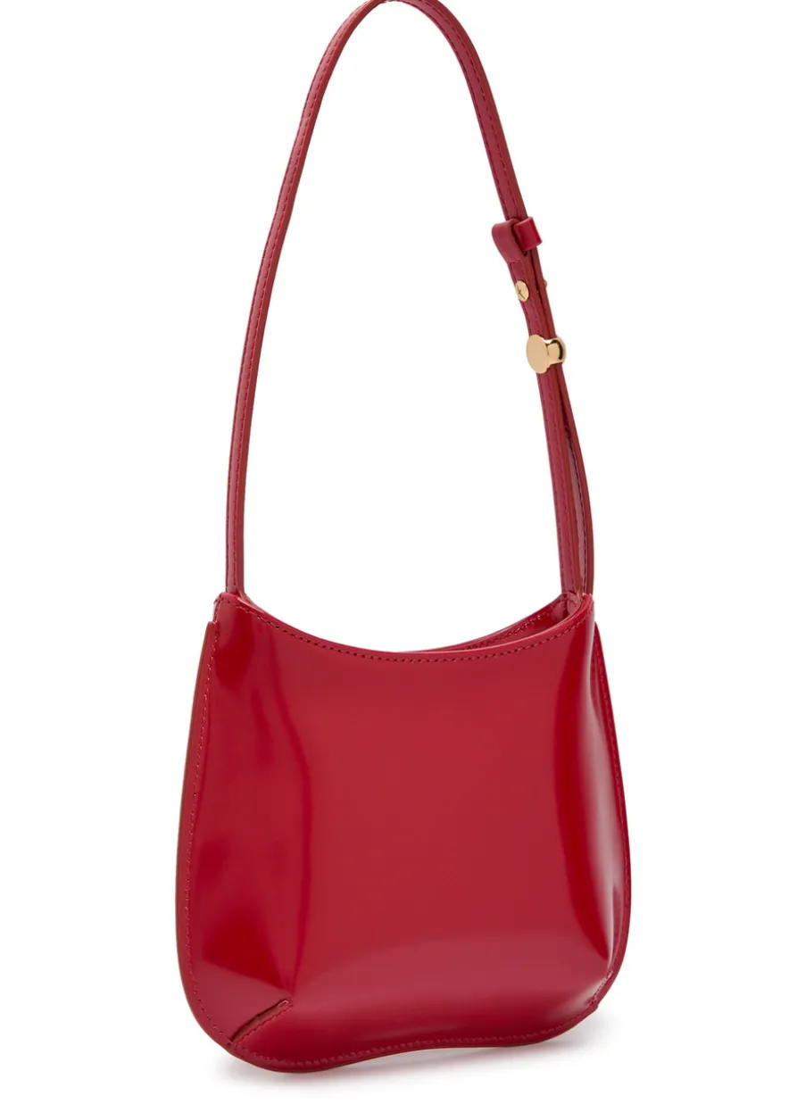 Le Petit Bisou glossed leather shoulder bag