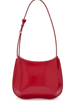 Le Petit Bisou glossed leather shoulder bag