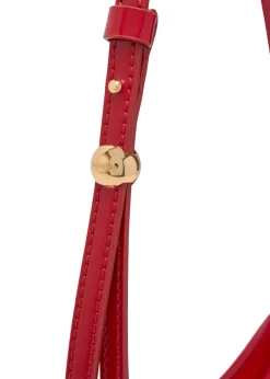 Le Petit Bisou glossed leather shoulder bag