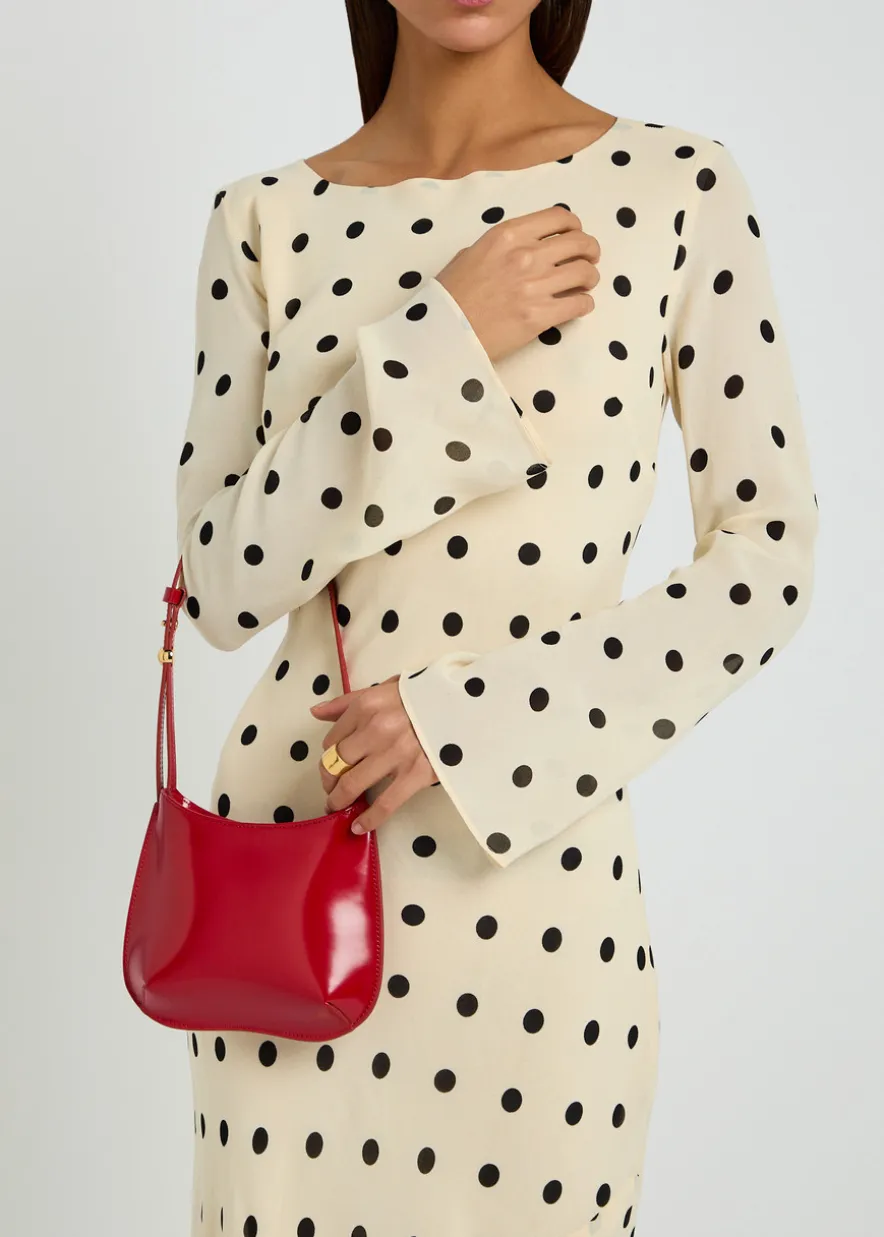 Le Petit Bisou glossed leather shoulder bag