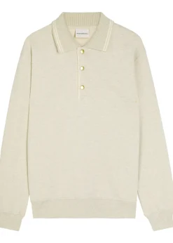 Le Polo Drôle logo-embroidered cotton polo jumper