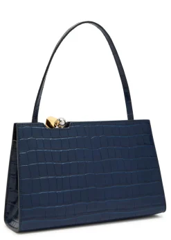 Le Salon crocodile-effect leather shoulder bag