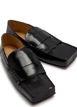 Les Carre patent leather loafers