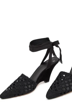 Les Espadrilles 80 macramé wedge sandals