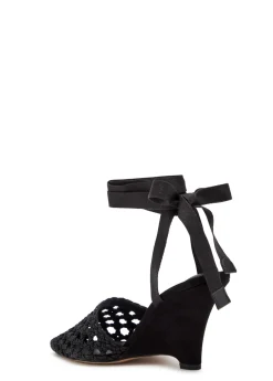 Les Espadrilles 80 macramé wedge sandals