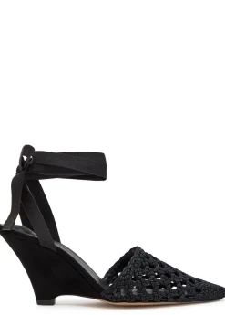 Les Espadrilles 80 macramé wedge sandals