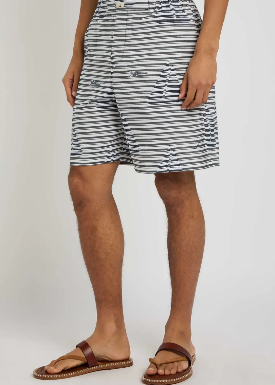 Le Short Caleçon striped jacquard cotton shorts