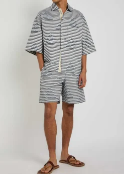 Le Short Caleçon striped jacquard cotton shorts