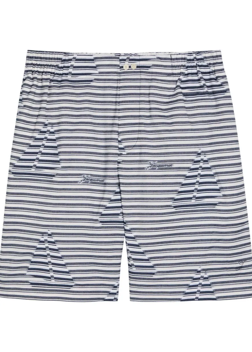 Le Short Caleçon striped jacquard cotton shorts