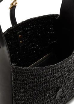 Le 5 à 7 small raffia bucket bag