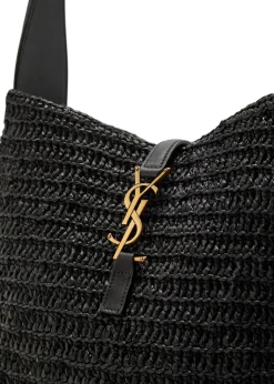 Le 5 à 7 small raffia bucket bag