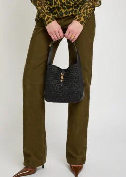 Le 5 à 7 small raffia bucket bag