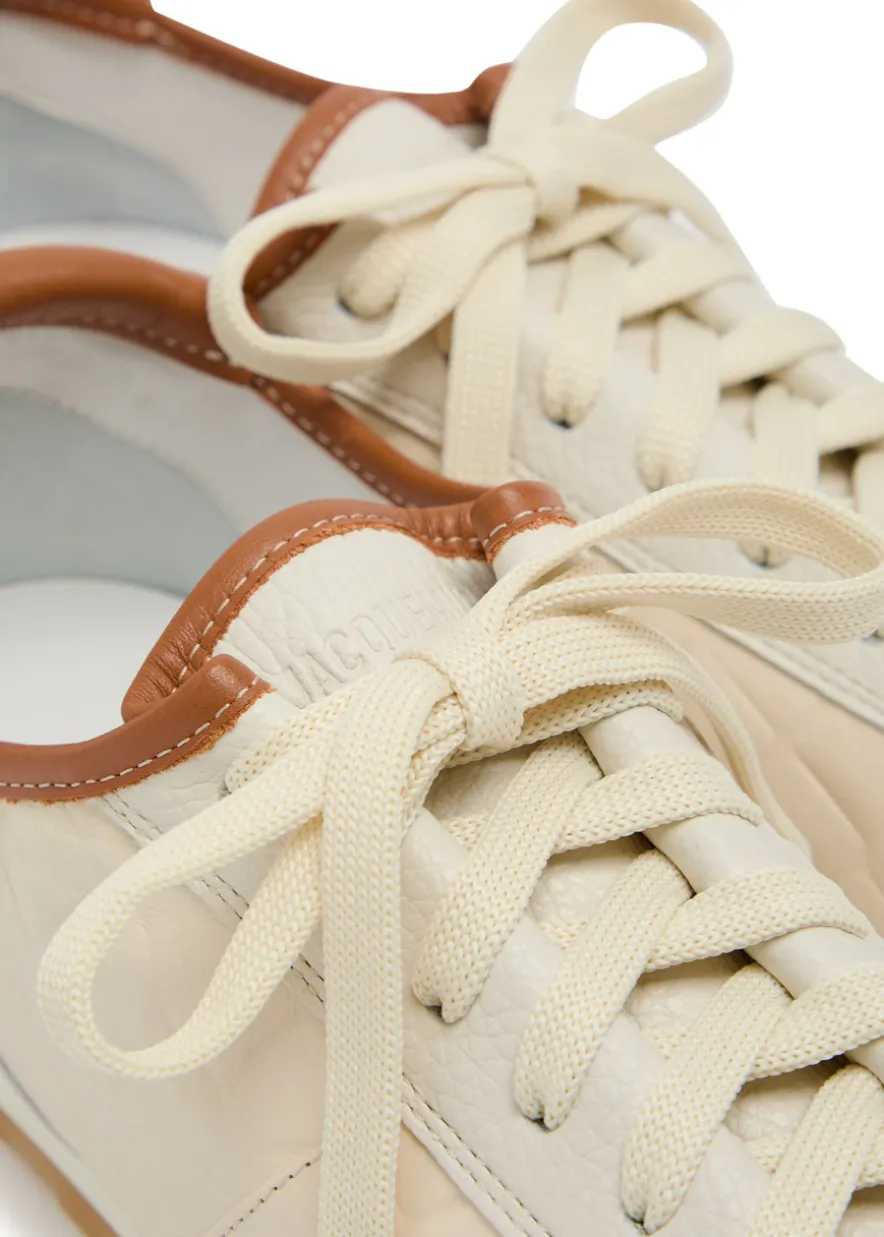 Les Tennis textured leather sneakers