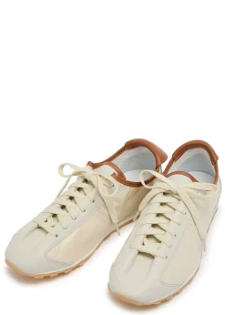 Les Tennis textured leather sneakers