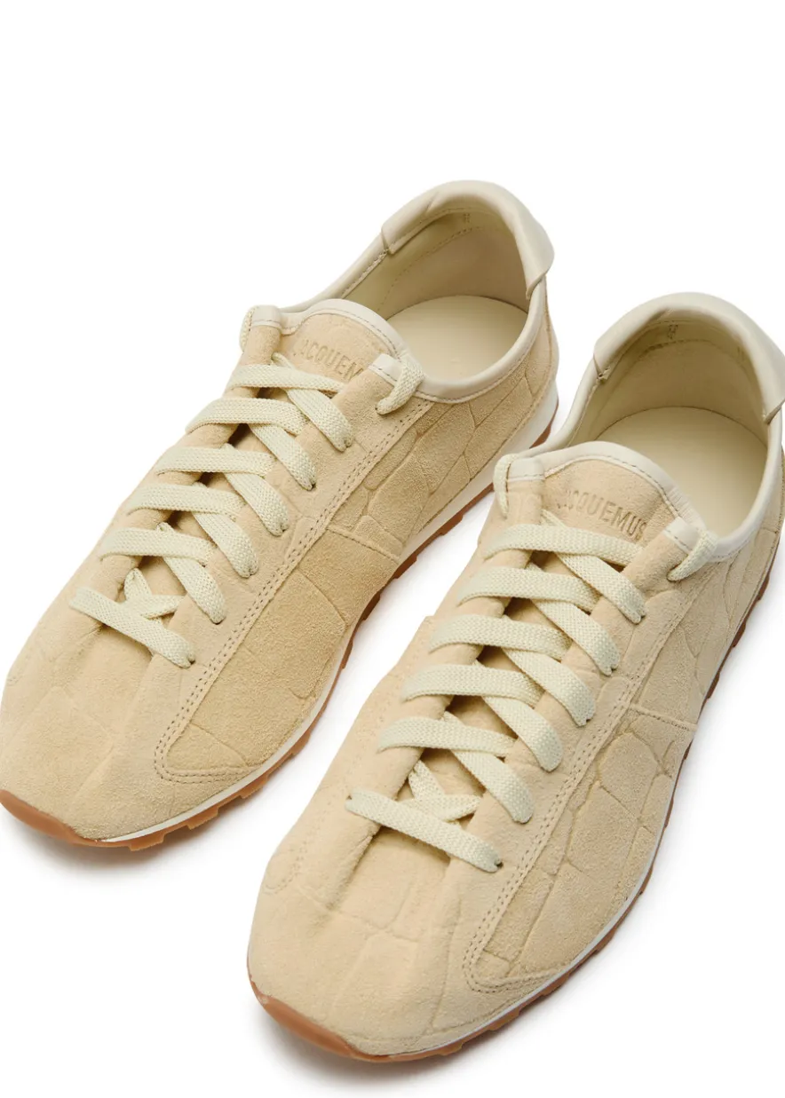 Les Tennis textured suede sneakers