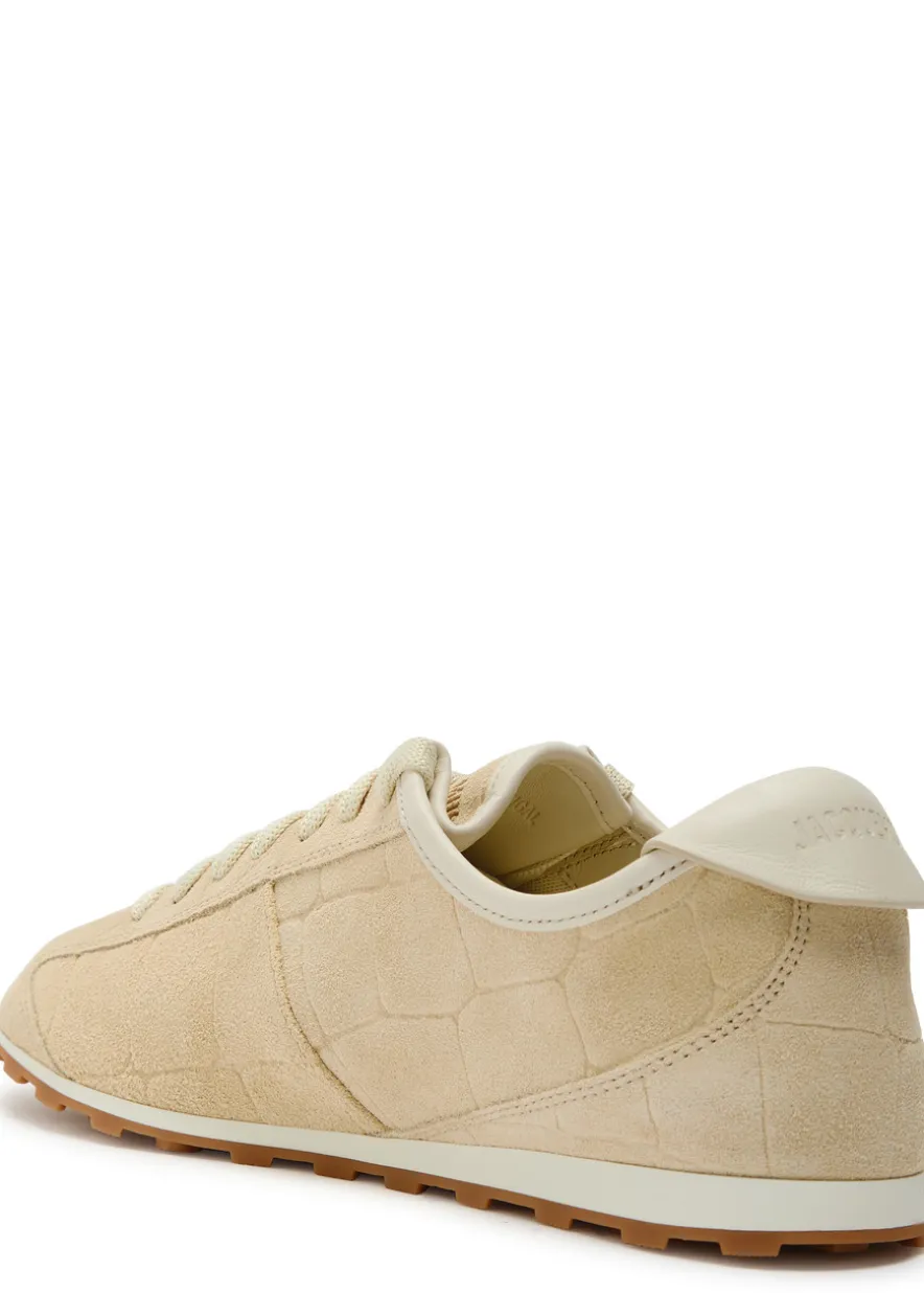 Les Tennis textured suede sneakers