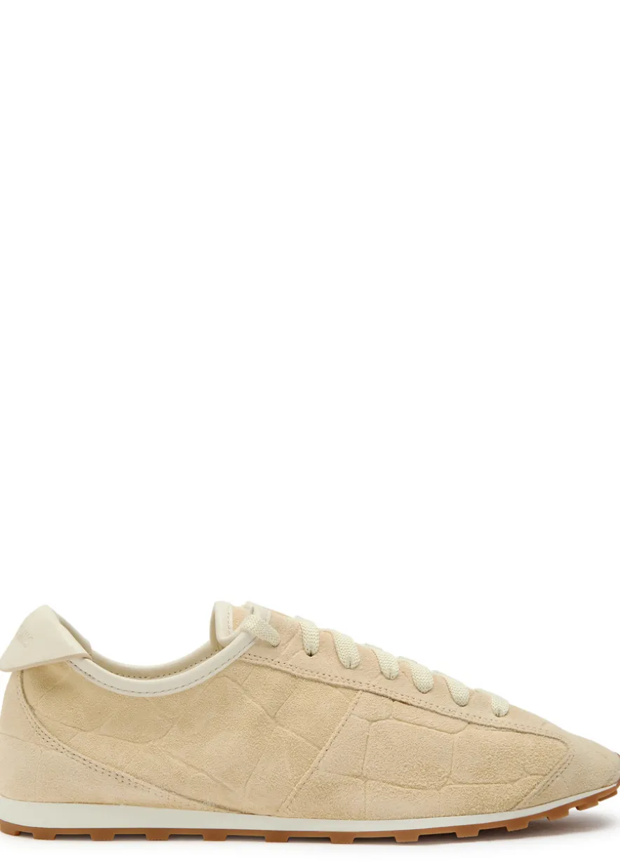 Les Tennis textured suede sneakers