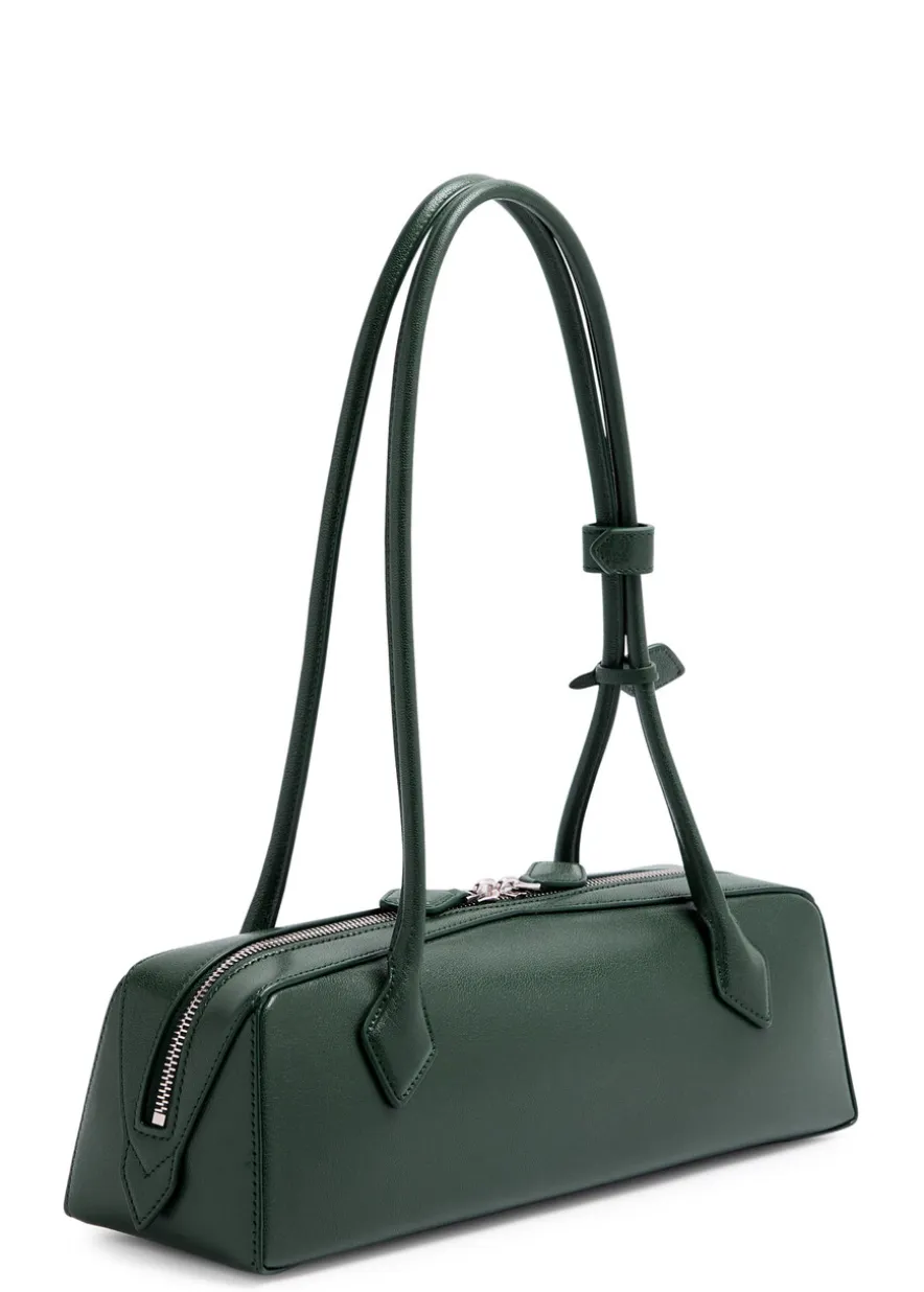 Le Teckel medium grained leather shoulder bag