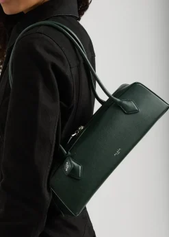 Le Teckel medium grained leather shoulder bag