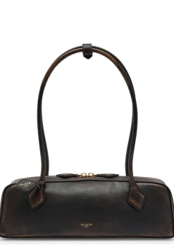 Le Teckel medium grained leather shoulder bag