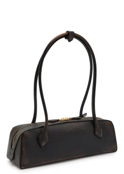 Le Teckel medium grained leather shoulder bag
